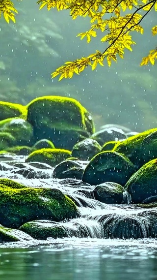 溪流小雨4K