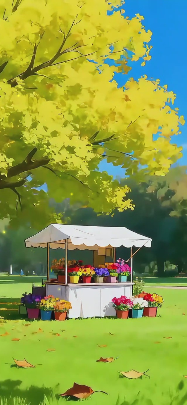 护眼公园树荫长椅