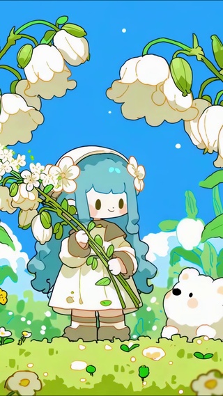 少女小熊的铃兰春日童话