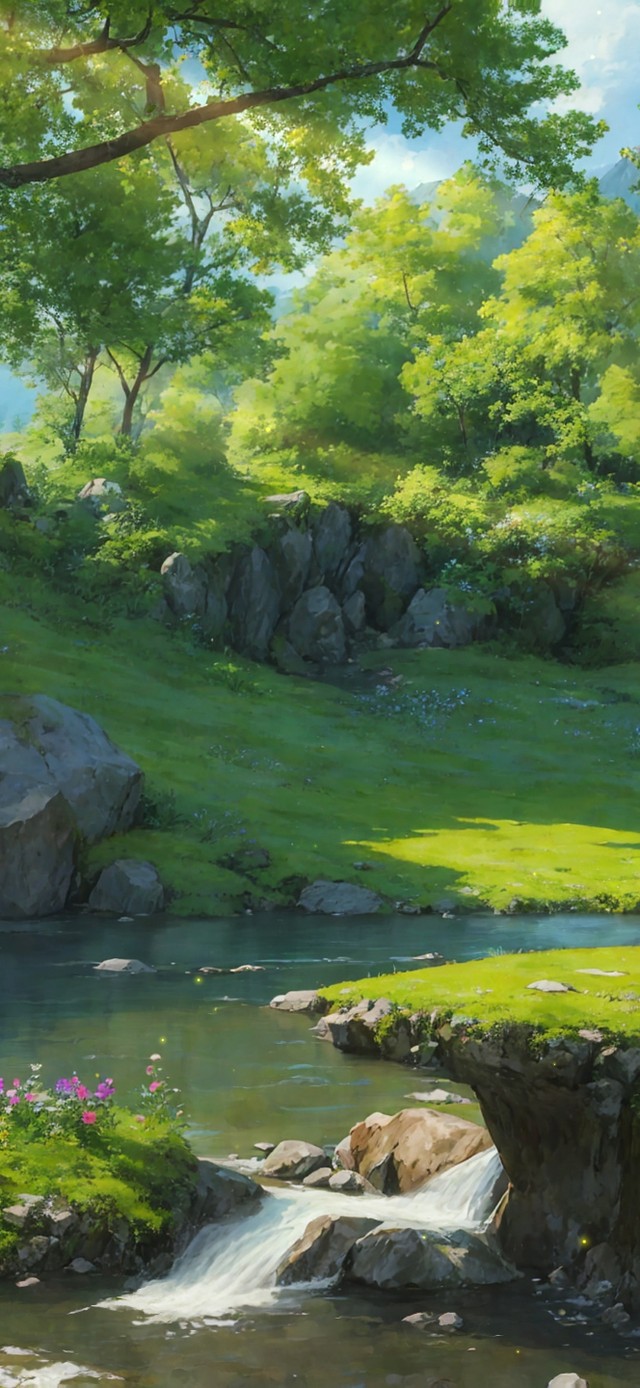 4K唯美治愈护眼森林溪流