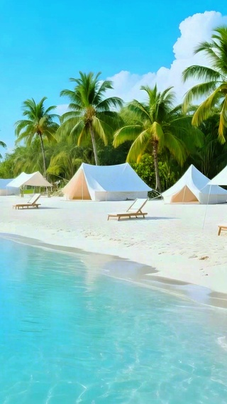 唯美大海沙滩4K