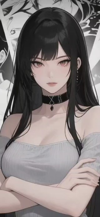 她的漫画素描像