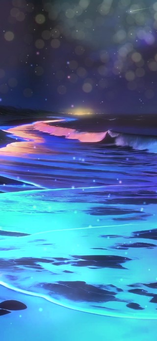 蜿蜒綿長の熒光海岸線