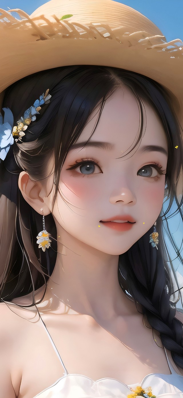 可爱草帽女孩