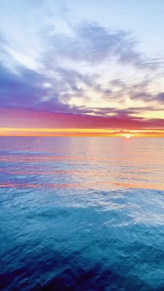 晚霞海风