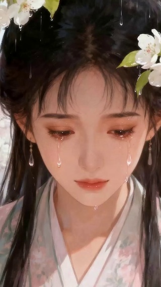 梨花带雨古风美少女