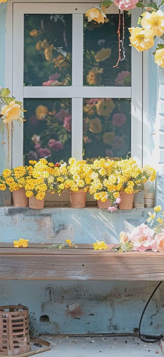 护眼花景