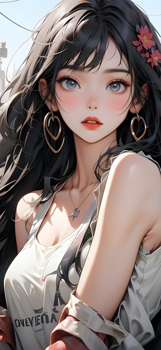 4K高清海报风格二次元美女壁纸