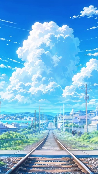 夏日晴空铁道