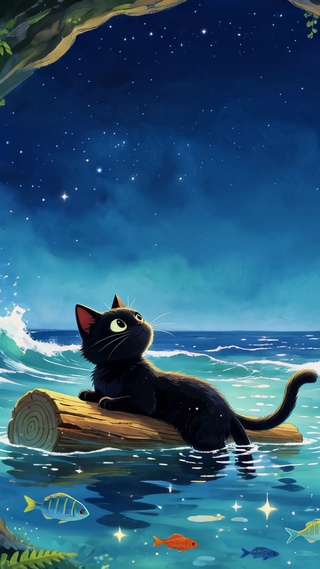 插画小猫