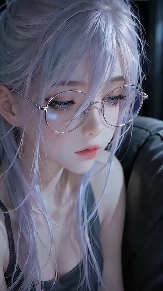 清冷白眸少女