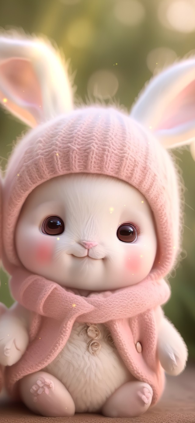 4K治愈系围巾兔兔