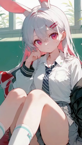 可爱兔耳少女