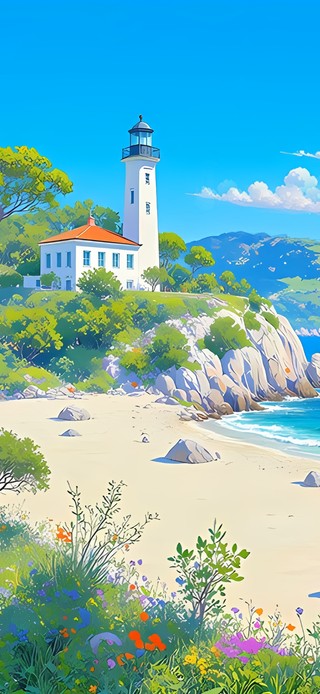 夏日海边沙滩