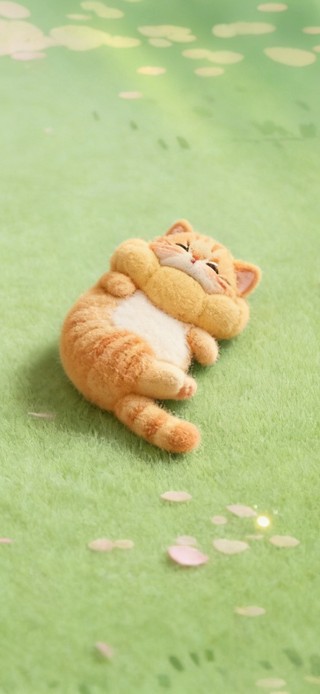 暖洋洋可爱毛绒小猫咪