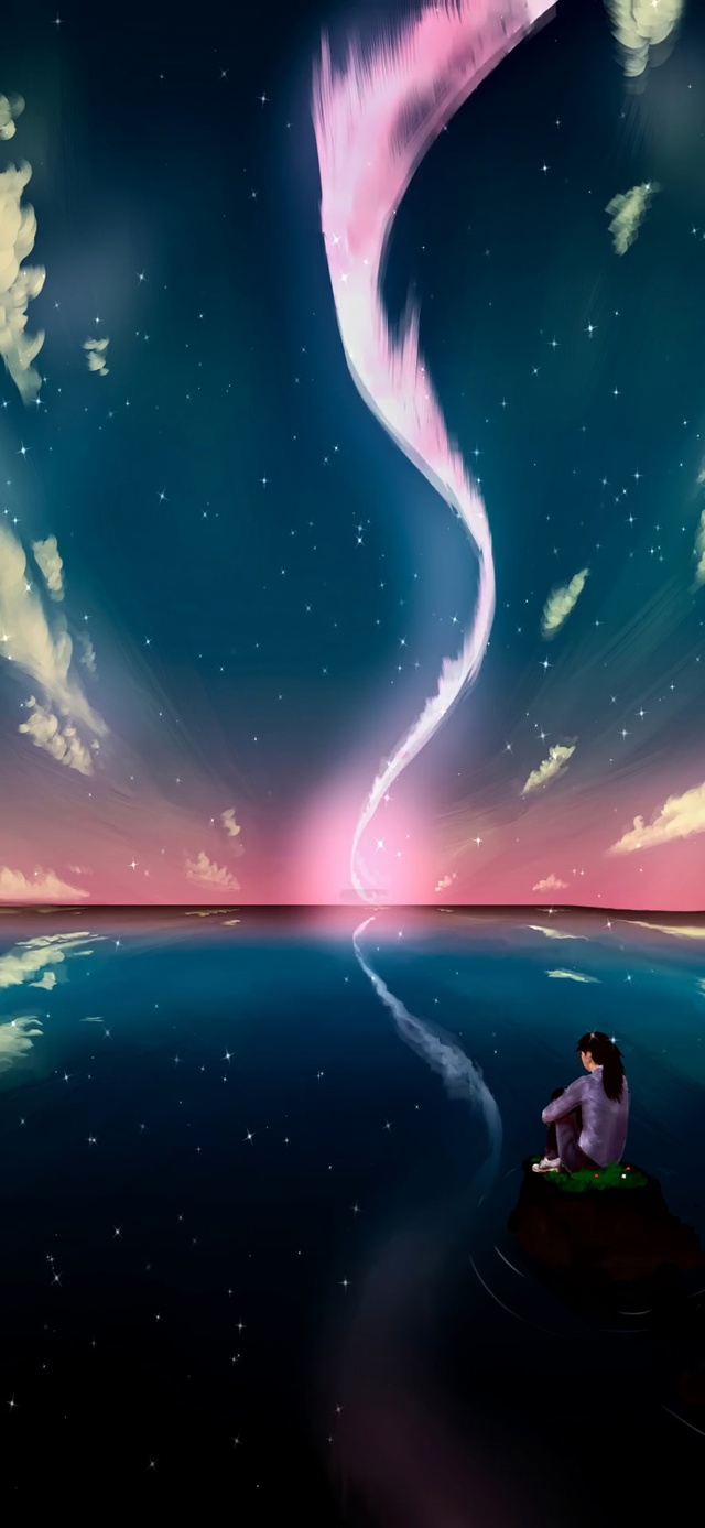 4K孤独海边少女