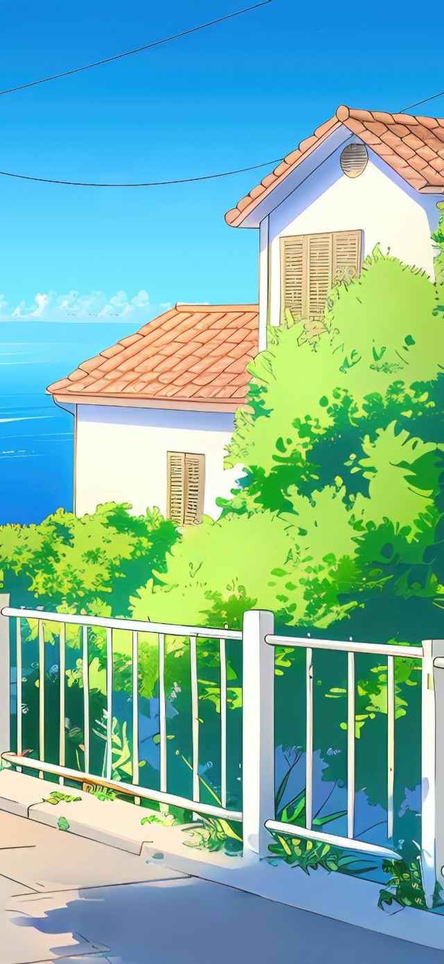 清新海景小镇