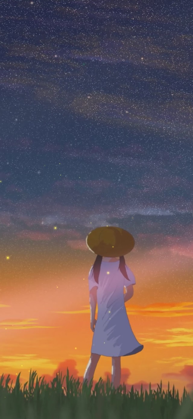 4K治愈插画夕阳落日