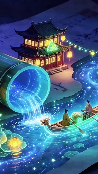 赛博端午微缩景观