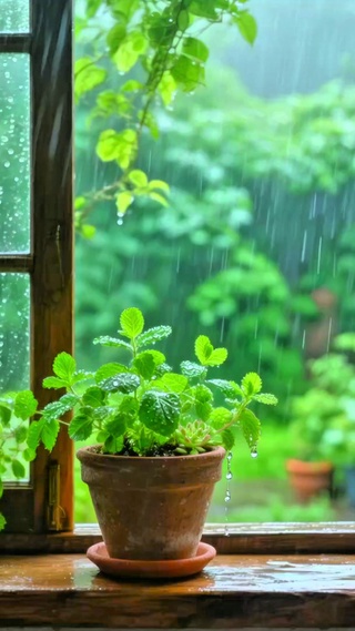 治愈窗台小雨