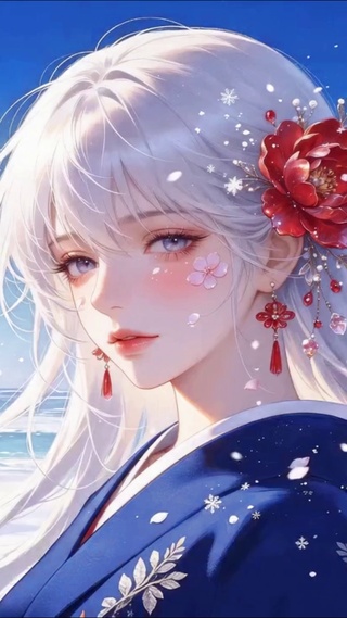 雪中牡丹