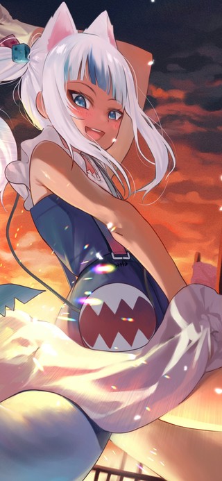 4K黄昏下的鲨鱼小妹妹