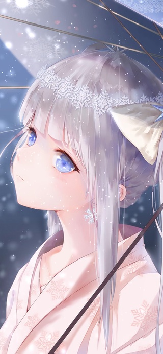 雪中的少女