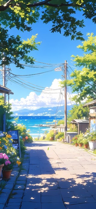 夏日温馨小镇