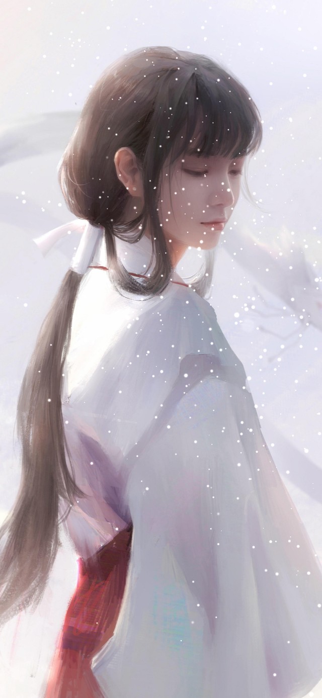 雪-祭祀服美少女