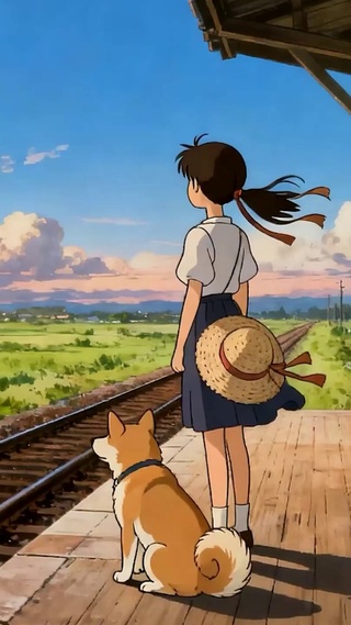 女孩与萌宠狗