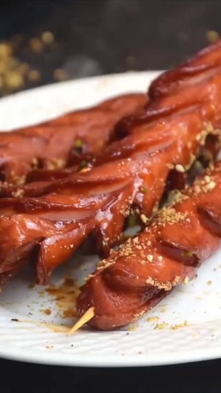 美味烤肠 食物