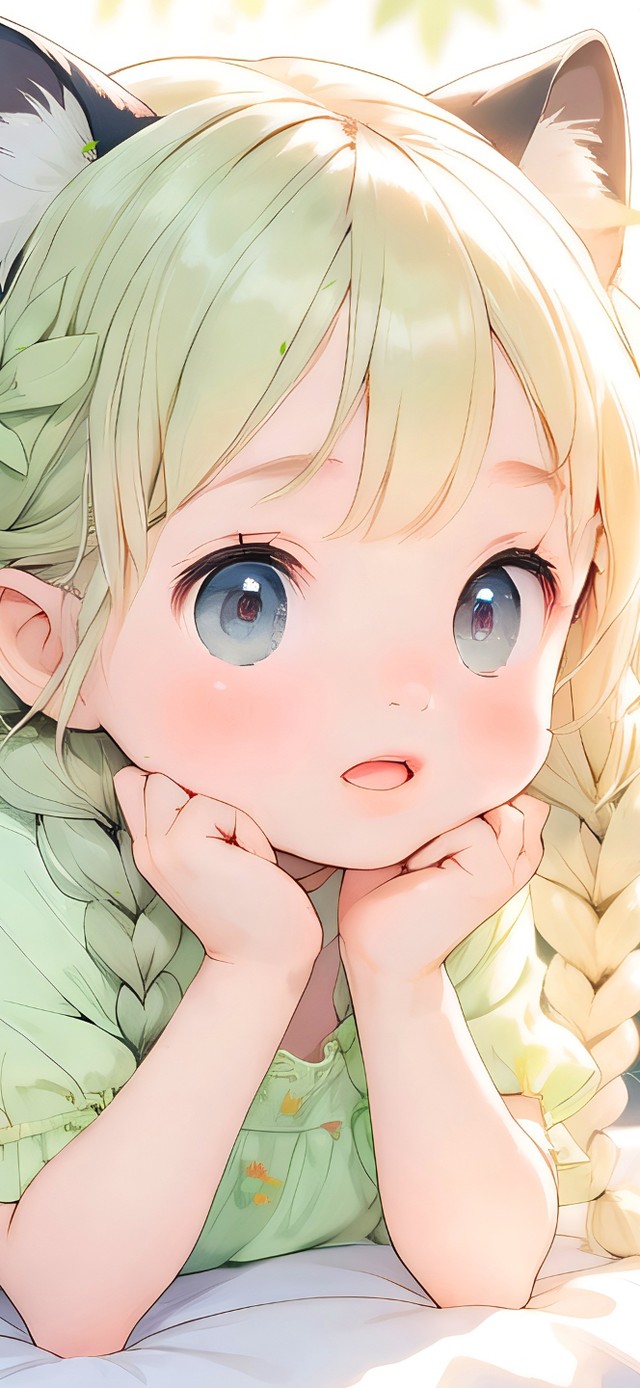 可爱小猫咪女孩