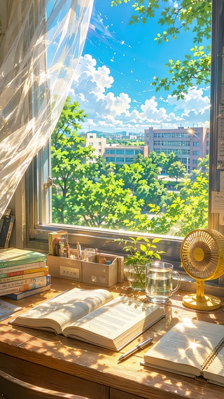 夏日书桌