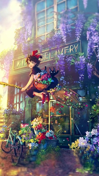 4k高清飞行的扫帚