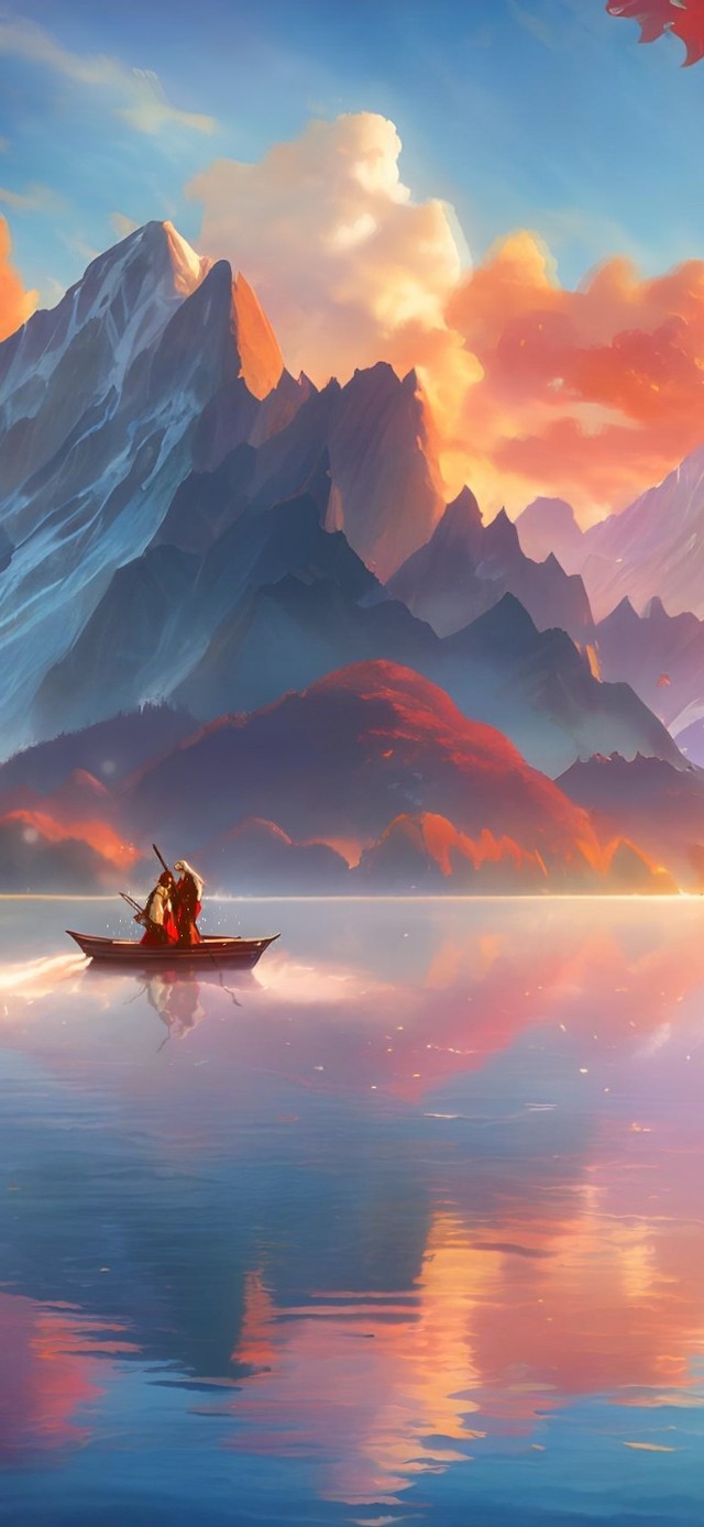 泛舟夕下，犬桔情醉枫林晚