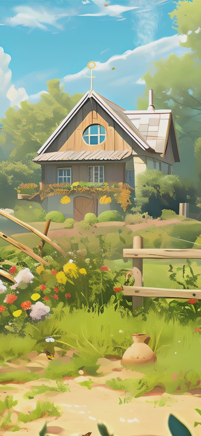 护眼花草树木绿景