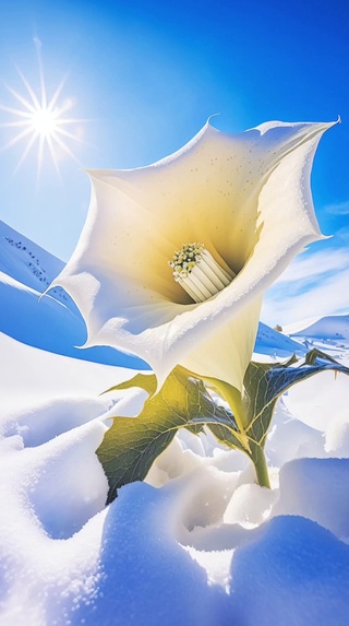 雪地喇叭花