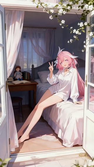 卧室衬衣少女：爱莉希雅2