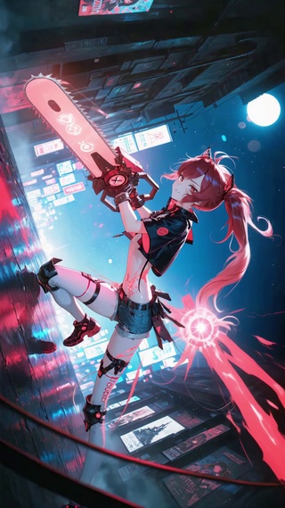 电锯双马尾萝莉