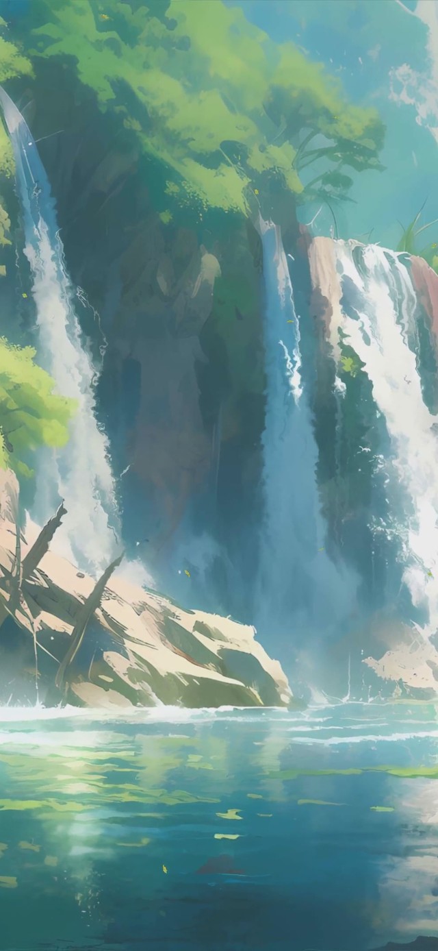 护眼蓝天白云绿景