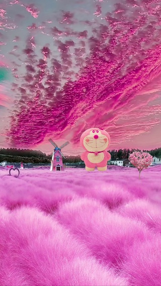 粉黛花海