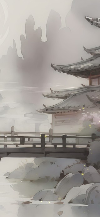 水墨庭院