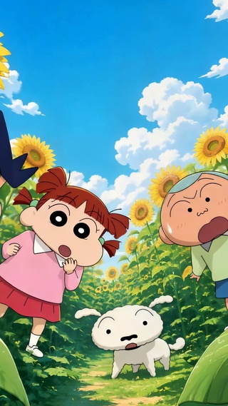 蜡笔小新向日葵花田奇遇