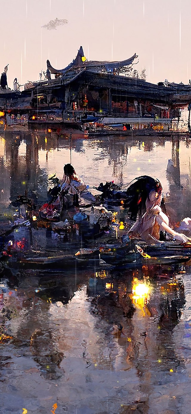 古风雨天
