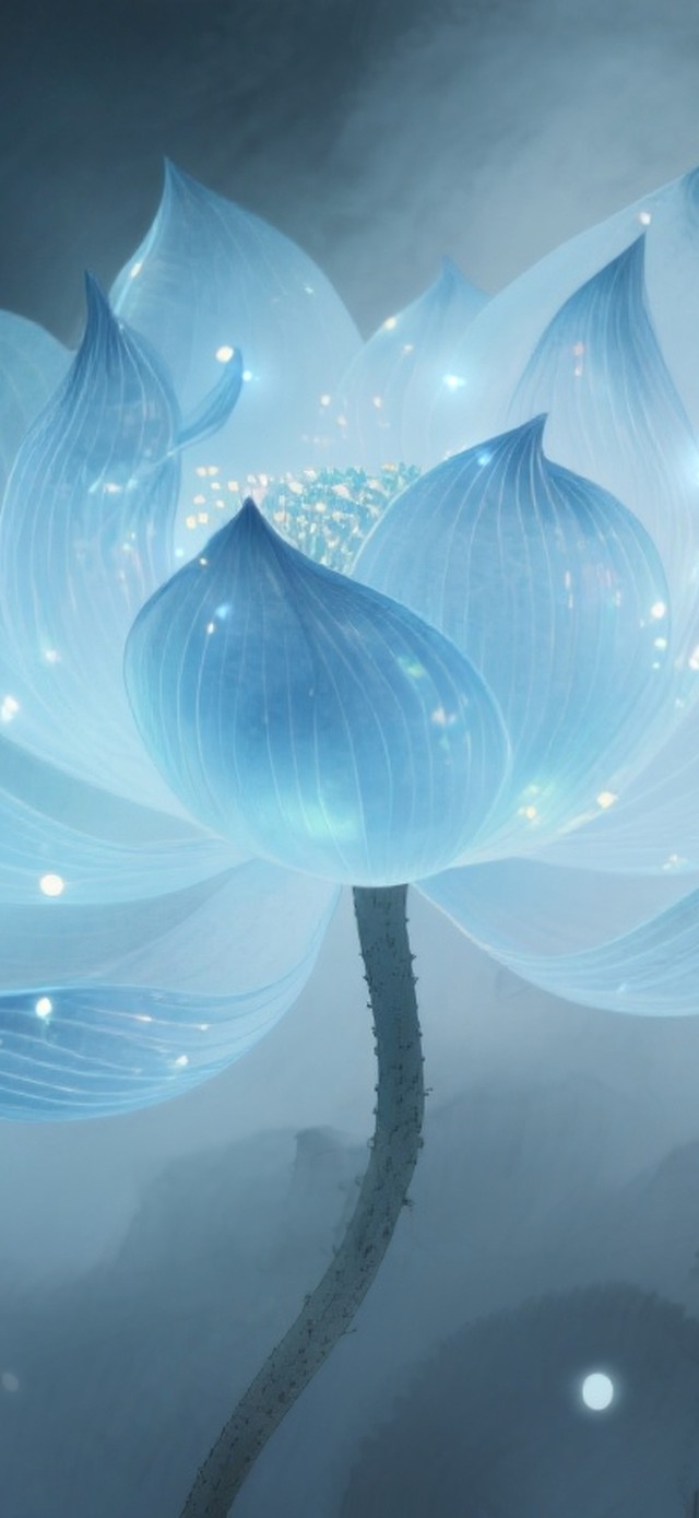 水墨青莲