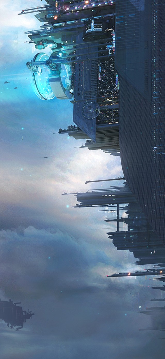 4K唯美天空城市基站