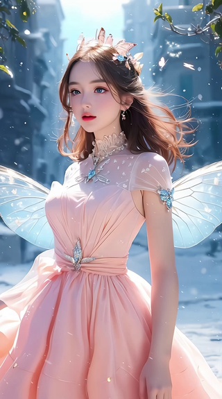 唯美可爱美女小精灵