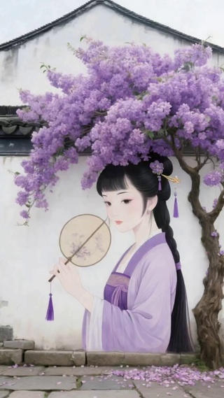 紫色花朵