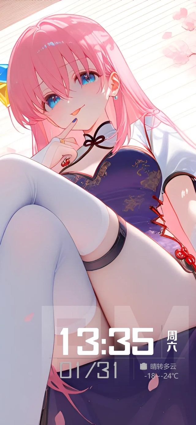 后藤一里-白丝旗袍