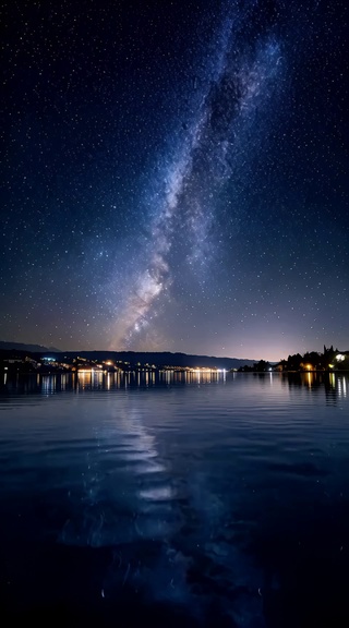 银河湖畔夜色